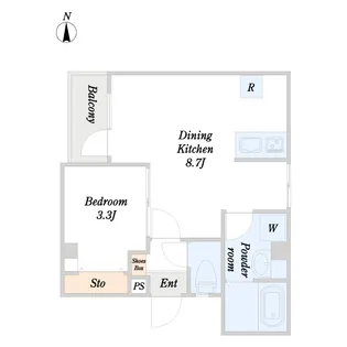 ツリーデン木場公園【4階】の間取り