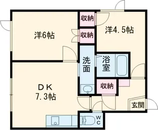 アパルトマンメルシー【2階】の間取り