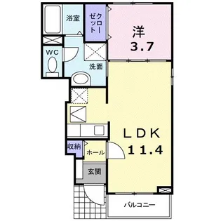 広島県福山市水呑町三新田2【アパート】の間取り