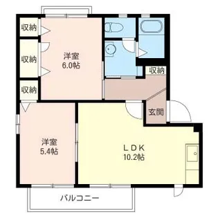 アンジェリークB【2階】の間取り