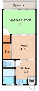 文化ハイツ【2階】の間取り
