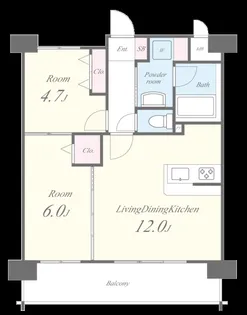 ホワイトアゲート博多【3階】の間取り