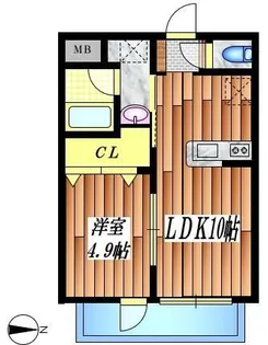 東京都中野区南台3【マンション】の間取り