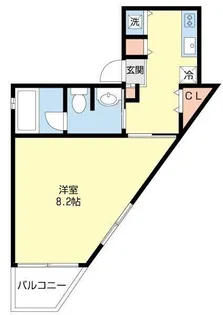 オーバルコート砧【4階】の間取り
