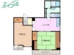 トランプコート四日市【3階】の間取り