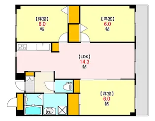 フローレンス戸坂【5階】の間取り