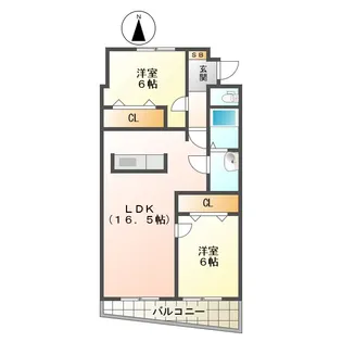 リアン【1階】の間取り