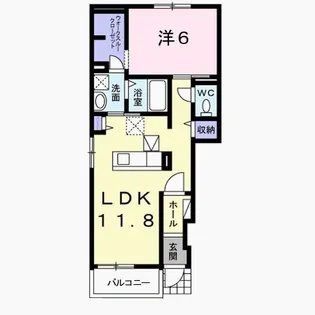 ニューストーン・スリー【1階】の間取り
