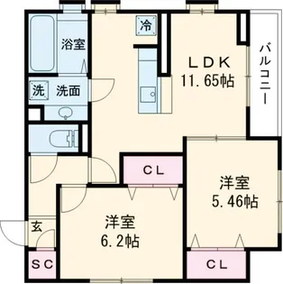 Bloom【2階】の間取り