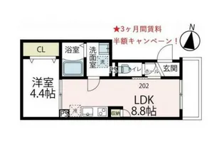 ベルヴィル殿町III【2階】の間取り