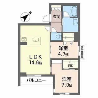 LUCE帯山西【2階】の間取り