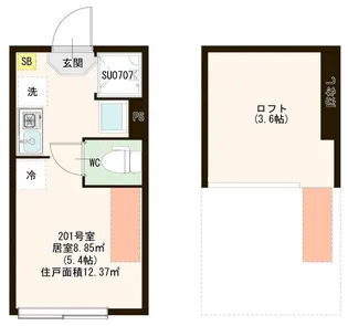 メゾン・コウ 西中延【2階】の間取り