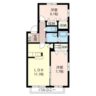プレミールC【2階】の間取り