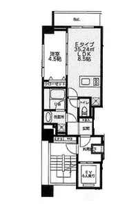 レジエールイースト【8階】の間取り