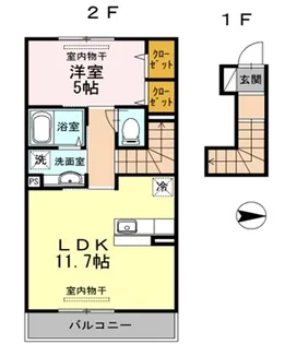 東京都板橋区常盤台1【アパート】の間取り