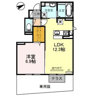 ビュー・ソフィア B【1階】の間取り