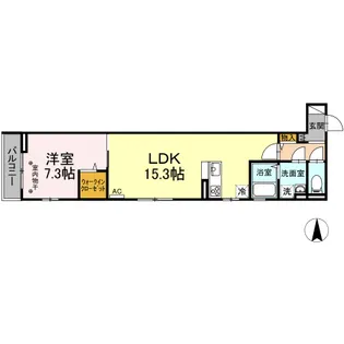 神奈川県大和市中央林間西1【アパート】の間取り