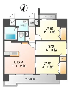 シャーメゾンステージ碧・湯田【7階】の間取り