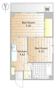 フロール氷川台【1階】の間取り