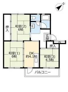 UR千葉幸町【5階】の間取り