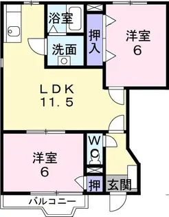 ロジュマン・リーヴ【1階】の間取り