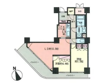 パークタワー台原【11階】の間取り