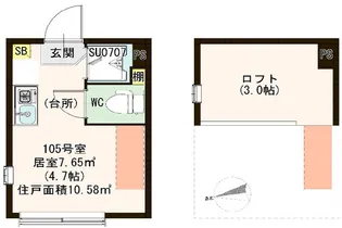 LA VIERE 江古田の森公園【1階】の間取り