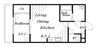 ジーメゾン千葉出洲港ラビアン【1階】の間取り