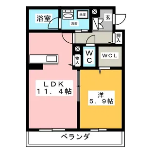 レクシュールJINGU【3階】の間取り