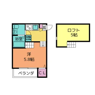 オークヴィラ日比野【2階】の間取り