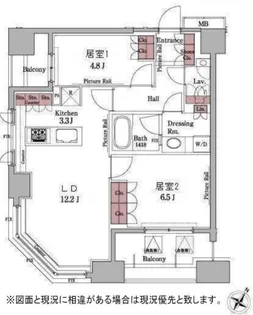 パークアクシス白金台【13階】の間取り