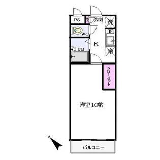 ベルメゾン本八幡【1階】の間取り