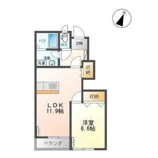 スール ユー【1階】の間取り