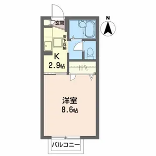 Kalmia Palace B【1階】の間取り