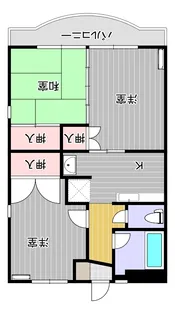 コーポ芭蕉苑【1階】の間取り