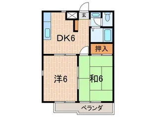 オークハウス中川【3階】の間取り