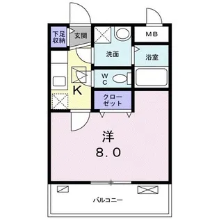 リヴァーサイド【1階】の間取り