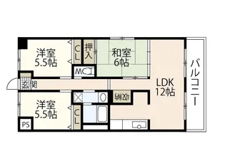 メープルヒル高林【1階】の間取り