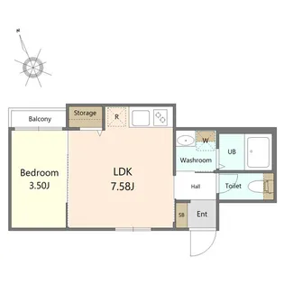 エムズコート二軒茶屋【1階】の間取り