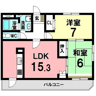 アールヴィヴァン【3階】の間取り