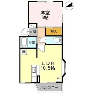 第七ドエル開洋【1階】の間取り
