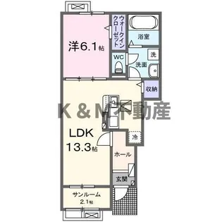 エスタブレA【1階】の間取り