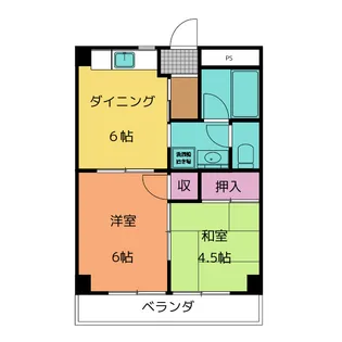 第3ネオヒルズ共和【3階】の間取り