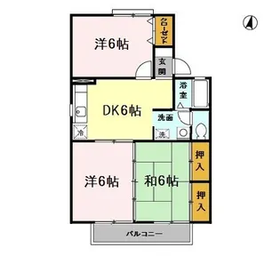 セジュール・ドエル B棟【2階】の間取り