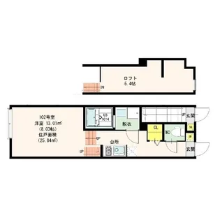 シャンテ 上北沢【1階】の間取り