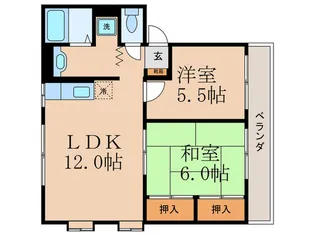 パストラル西野【1階】の間取り