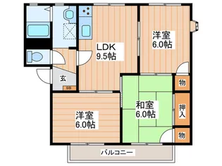 ハイツボナ-ル【2階】の間取り