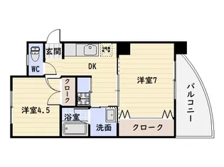 アミューパレスV【4階】の間取り