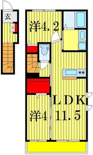 クレセントB【2階】の間取り