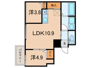 ビタミンテラス明石大久保【3階】の間取り